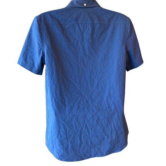 Chubbies Mens Short Sleeve Button Up Shirt Blue Martini‎ Glass Graphic Sz Medium - Picture 3 of 10